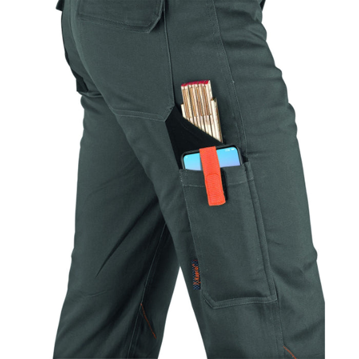 Pantaloni da lavoro blu industry elastici tg. m tasche portautensili