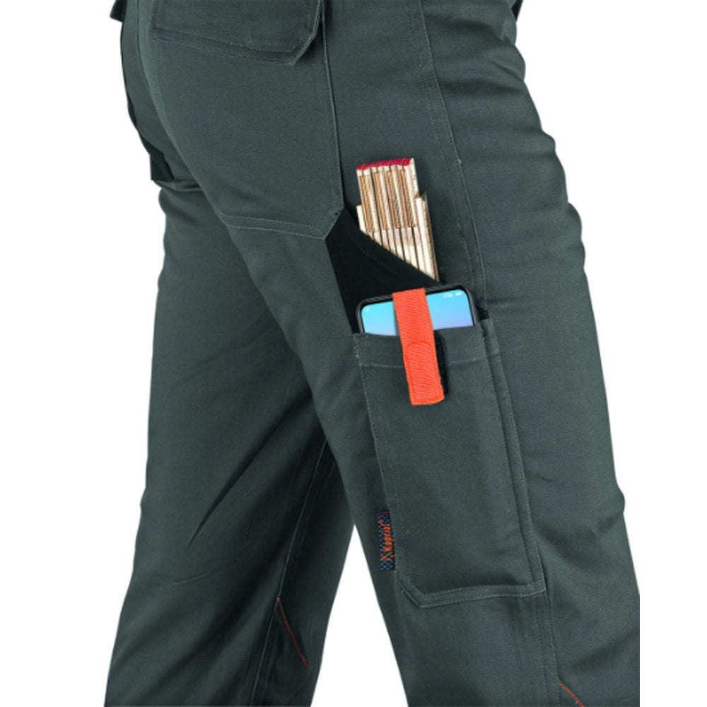 Pantaloni da lavoro blu industry elastici tg. xxl tasche portautensili