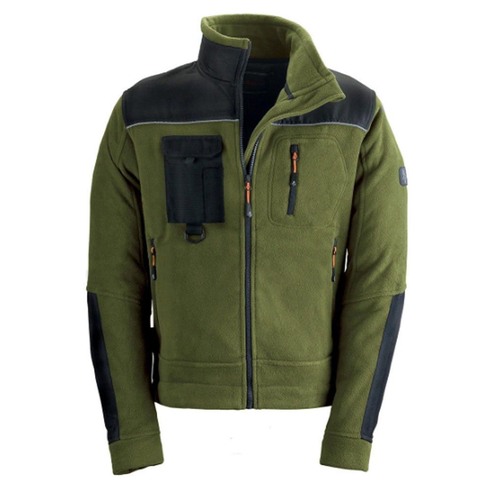 FELPA MAGLIA UOMO IN PILE SMART DA LAVORO CON ZIP VERDE TG. XXL KAPRIOL 36288