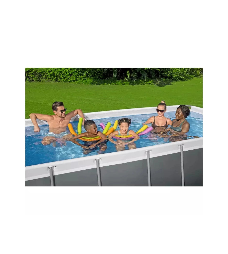 PISCINA FUORI TERRA RETTANGOLARE BESTWAY "POWER STEEL" 404X201X100 CM CON POMPA, FILTRO E SCALETTA - COD. 56441-NEW.