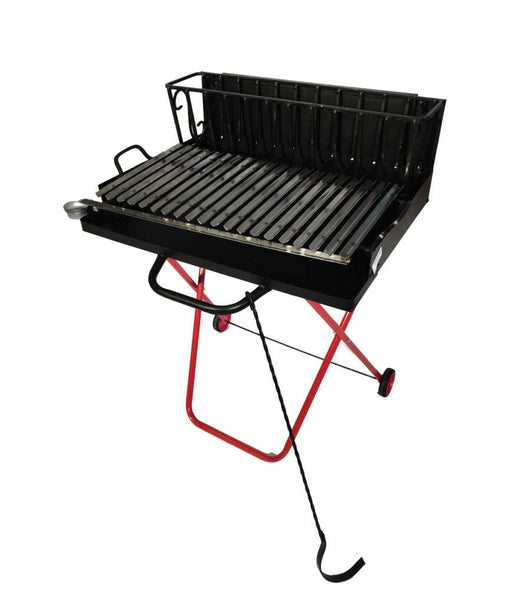 BARBECUE A LEGNA PIEGHEVOLE CON GRIGLIA IN ACCIAIO, 100X72X100 CM - ARNOLD