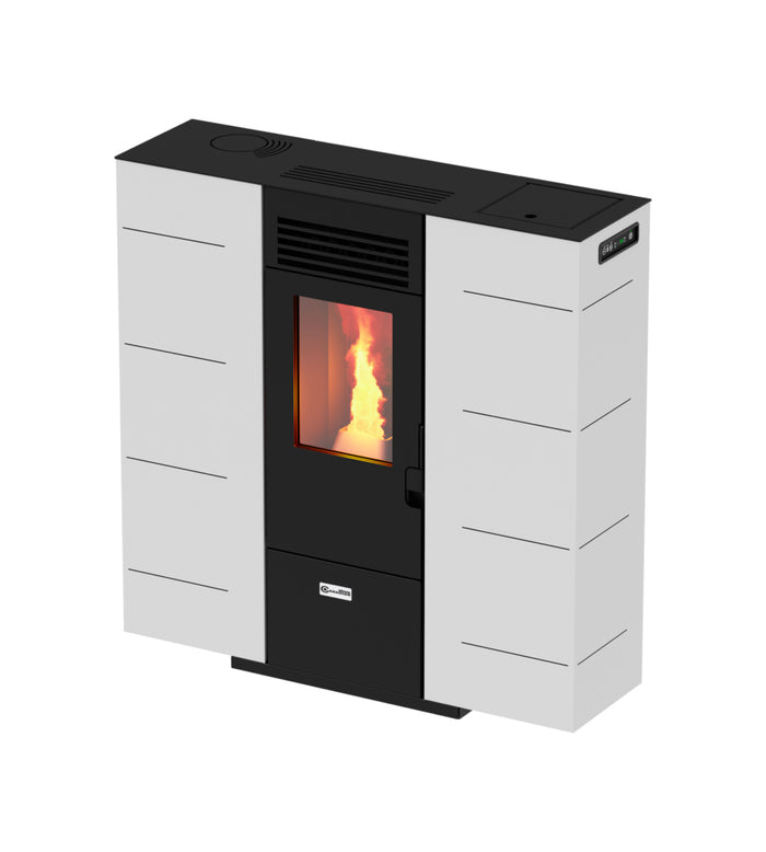 STUFA A PELLET SALVASPAZIO SLIM 6 BIANCA 6,14 KW - CANADIAN STOVE