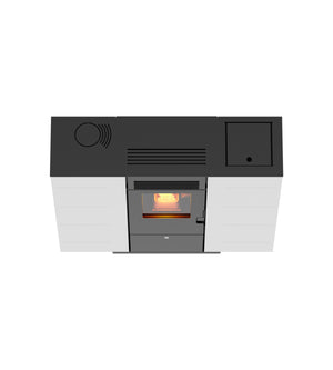 STUFA A PELLET SALVASPAZIO SLIM 6 BIANCA 6,14 KW - CANADIAN STOVE