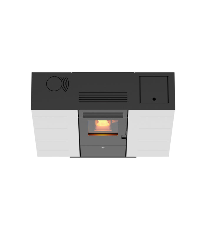 STUFA A PELLET SALVASPAZIO SLIM 6 BIANCA 6,14 KW - CANADIAN STOVE