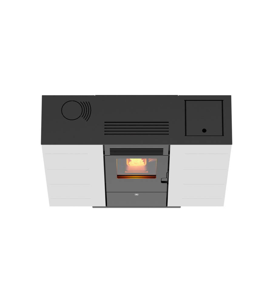 STUFA A PELLET SALVASPAZIO SLIM 6 BIANCA 6,14 KW - CANADIAN STOVE