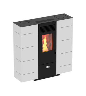 STUFA A PELLET SALVASPAZIO SLIM 6 BIANCA 6,14 KW - CANADIAN STOVE