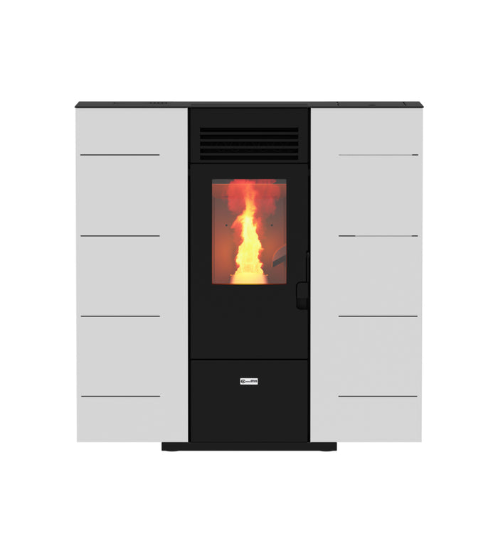 STUFA A PELLET SALVASPAZIO SLIM 6 BIANCA 6,14 KW - CANADIAN STOVE