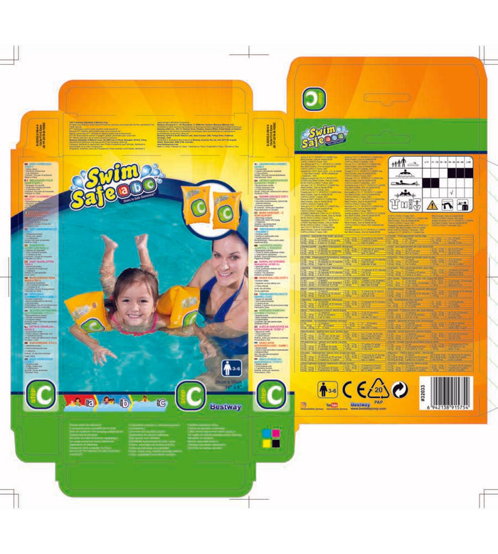 BRACCIOLI DA PISCINA PER BAMBINI "SWIM SAFE STEP C" 3-6 ANNI -  BESTWAY 32033