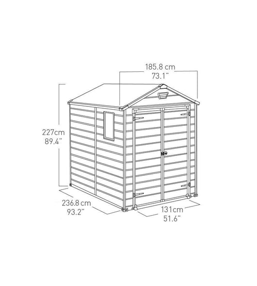 KETER - CASETTA "MANOR 6X8" IN RESINA - L.185,8xP.236,8xH.227