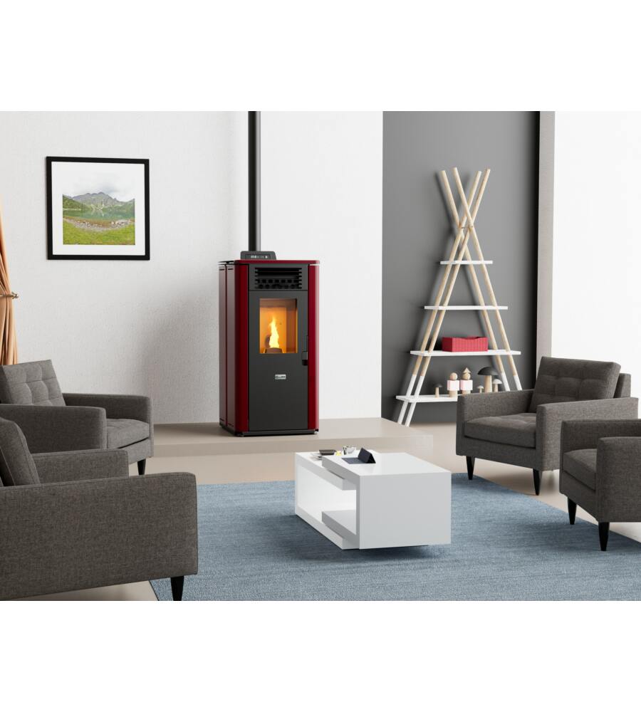 STUFA A PELLET DESIGN 8 BORDEAUX 7,8 KW - CANADIAN STOVE