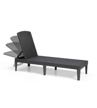 SDRAIO LETTINO PRENDISOLE "JAIPUR SUNLOUNGER" COLORE GRAFITE, 187,5X58X29 CM - KETER