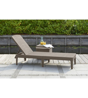 SDRAIO LETTINO PRENDISOLE "JAIPUR SUNLOUNGER" COLORE CAPPUCCINO, 187,5X58X29 CM - KETER