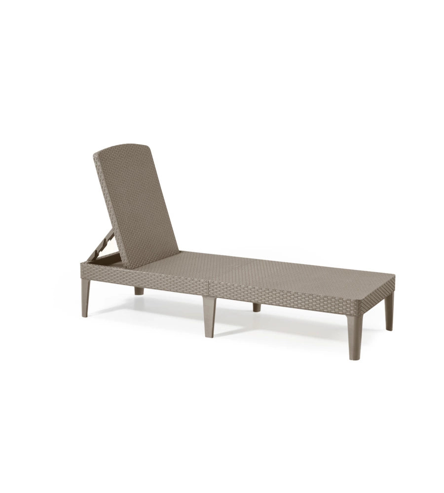 SDRAIO LETTINO PRENDISOLE "JAIPUR SUNLOUNGER" COLORE CAPPUCCINO, 187,5X58X29 CM - KETER