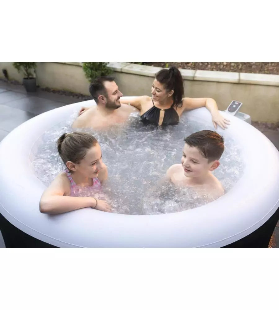 PISCINA IDROMASSAGGIO GONFIABILE ROTONDA BESTWAY "LAY-Z-SPA MIAMI AIRJET" 2/4 PERSONE 180X180X66 CM CON CARTUCCIA, EROGATORE CHEMCONNECT E COPERTURA GONFIABILE - COD. 60001