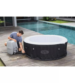 PISCINA IDROMASSAGGIO GONFIABILE ROTONDA BESTWAY "LAY-Z-SPA MIAMI AIRJET" 2/4 PERSONE 180X180X66 CM CON CARTUCCIA, EROGATORE CHEMCONNECT E COPERTURA GONFIABILE - COD. 60001