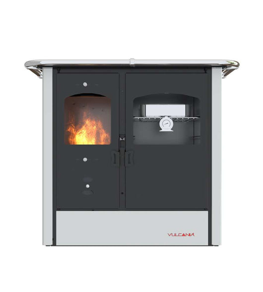 CUCINA A LEGNA CON FORNO ATENA BIANCA 8,35 KW  - VULCANIA