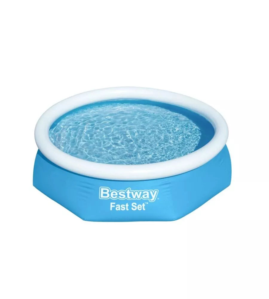 PISCINA GONFIABILE AUTOPORTANTE ROTONDA BESTWAY "FAST SET" CON POMPA E FILTRO A CARTUCCIA 244X61 CM  - COD. 57450