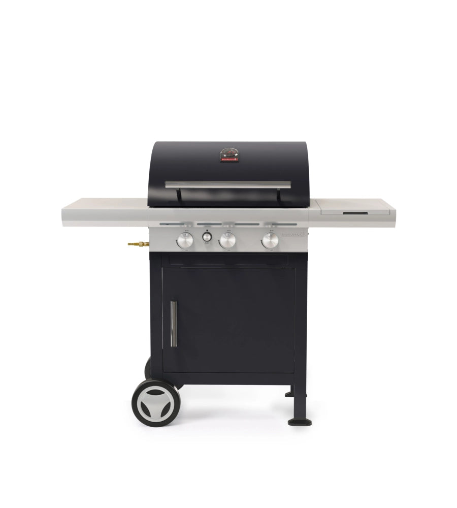 BARBECUE A GAS 3 FUOCHI BARBECOOK "SPRING 3112" CON GRIGLIE IN GHISA, 133X57X115 CM