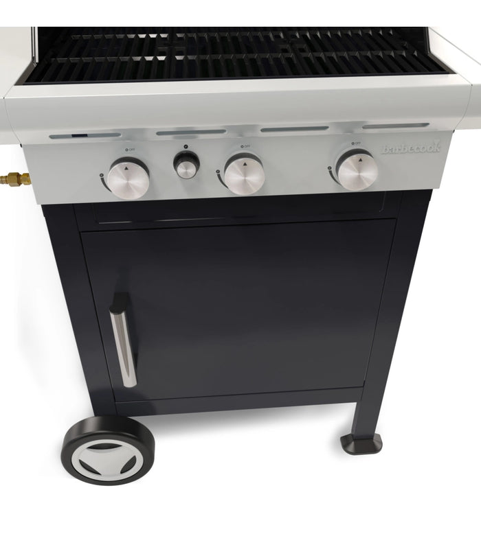 BARBECUE A GAS 3 FUOCHI BARBECOOK "SPRING 3112" CON GRIGLIE IN GHISA, 133X57X115 CM