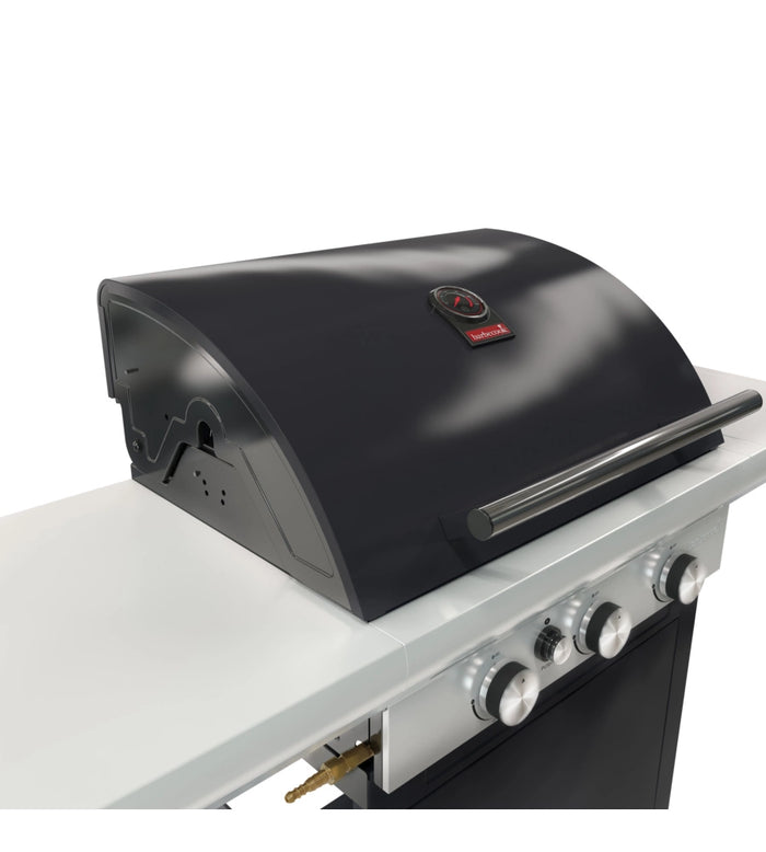 BARBECUE A GAS 3 FUOCHI BARBECOOK "SPRING 3112" CON GRIGLIE IN GHISA, 133X57X115 CM