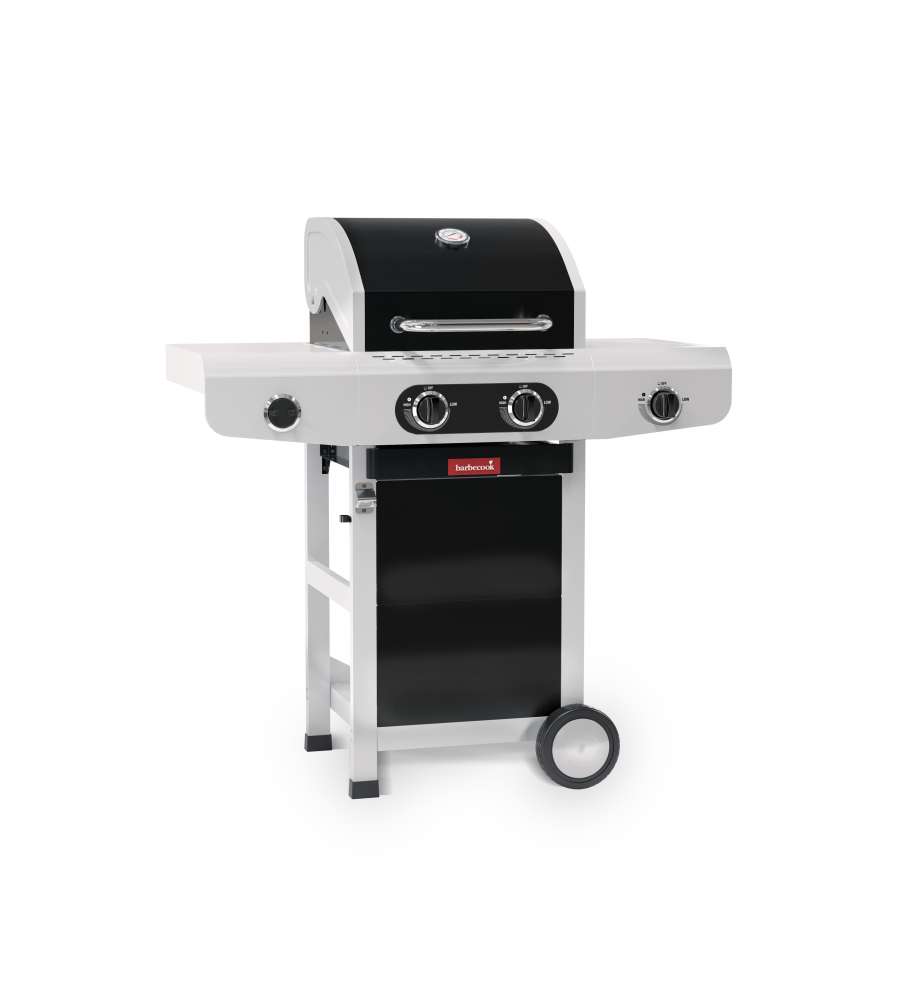 BARBECUE A GAS 2 FUOCHI CON FORNELLO LATERALE SIESTA 210 - BARBECOOK