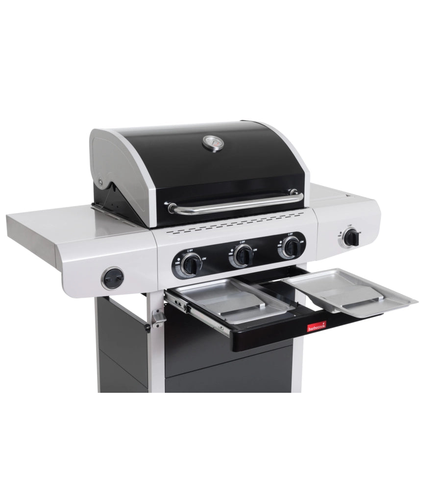 BARBECUE A GAS 3 FUOCHI BARBECOOK "SIESTA 310" CON FORNELLO LATERALE