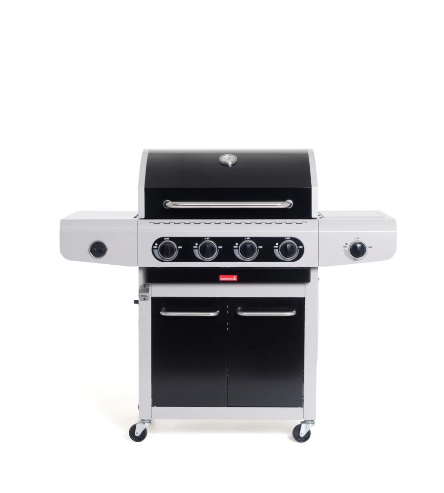 BARBECUE A GAS BARBECOOK "SIESTA 412" CON FORNELLO LATERALE, 4 FUOCHI