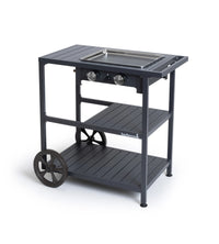 PLANCHA A GAS BARBECOOK "VICTOR" CON SUPPORTO TROLLEY, 43X35 CM