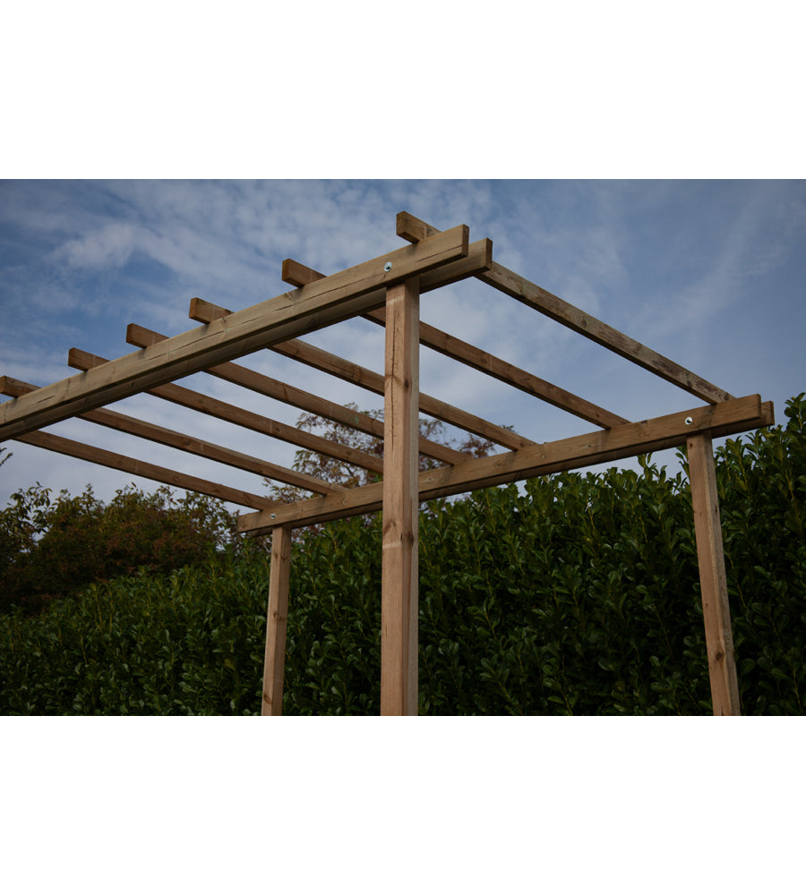 PERGOLA AUTOPORTANTE DA ESTERNO IN LEGNO, 240X300 CM