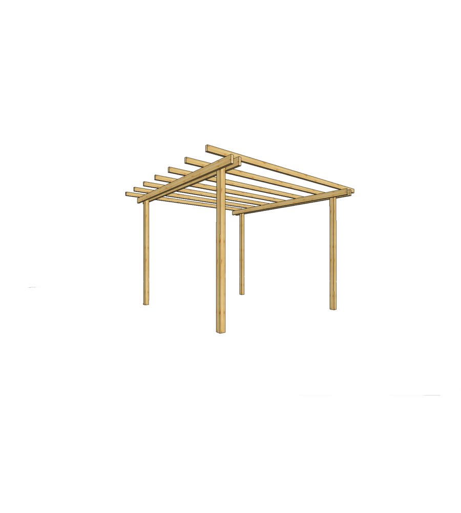 PERGOLA AUTOPORTANTE DA ESTERNO IN LEGNO, 300X400 CM