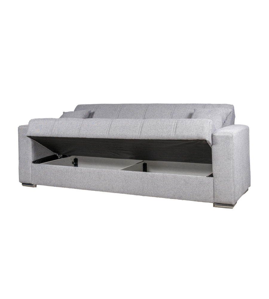 DIVANO LETTO "ATENA" 3 POSTI GRIGIO CHIARO, 226X85X91 CM