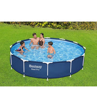 PISCINA FUORI TERRA ROTONDA BESTWAY "STEEL PRO" 366X76 CM CON POMPA E FILTRO A CARTUCCIA - COD. 56681-NEW