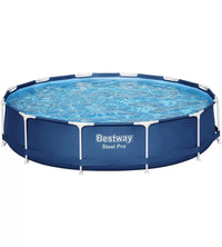 PISCINA FUORI TERRA ROTONDA BESTWAY "STEEL PRO" 366X76 CM CON POMPA E FILTRO A CARTUCCIA - COD. 56681-NEW