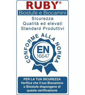 BIOCAMINO DA PAVIMENTO TECNO AIR SYSTEM "RUBY MODELLO GIGA" NERO, 3 KW