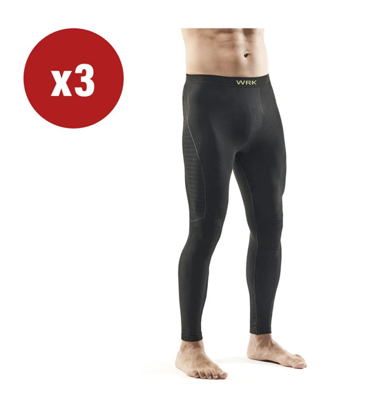 3 PEZZI LEGGINS TECNICO "WRK303" NERO, TG L/XL - WRK