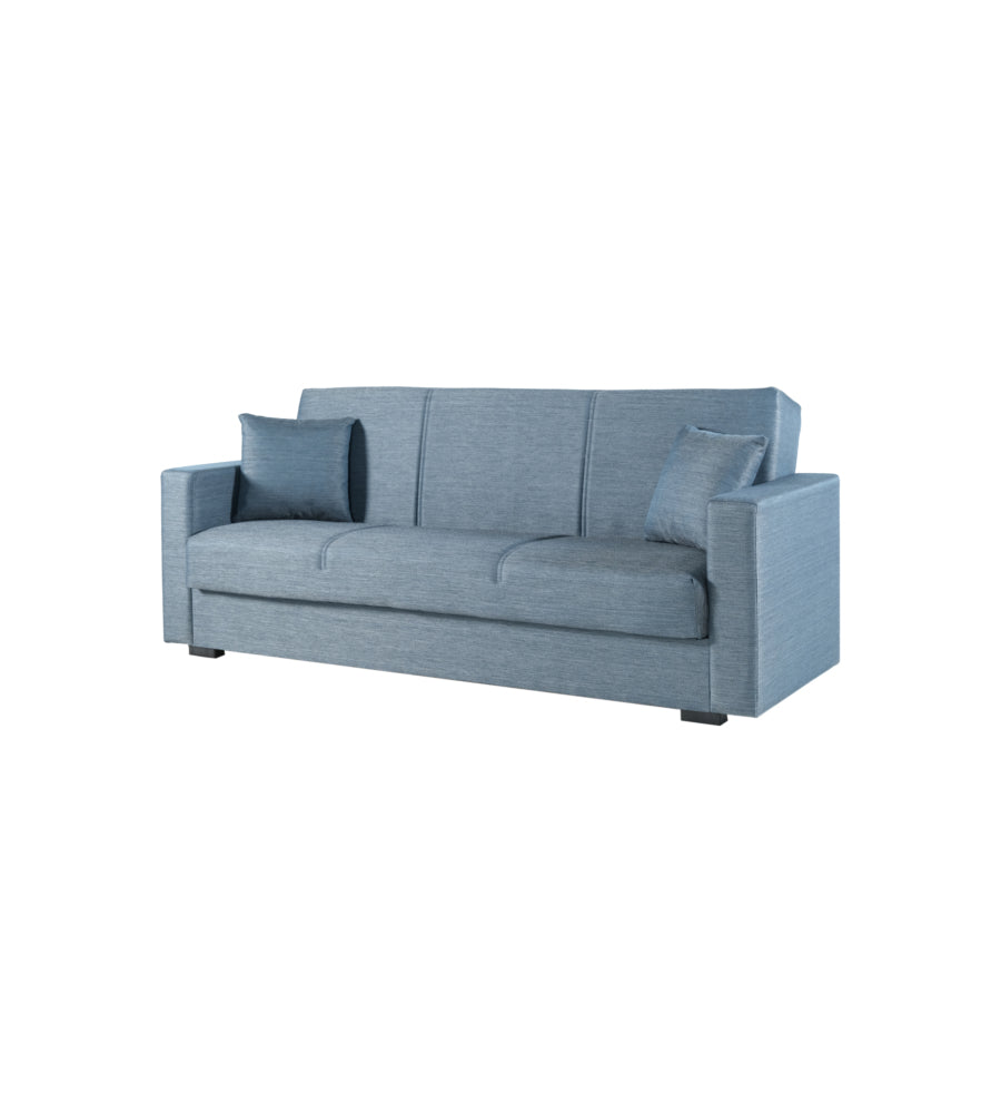 DIVANO LETTO "AFRODITE" 3 POSTI GRIGIO-BLU, 212X80X87 CM