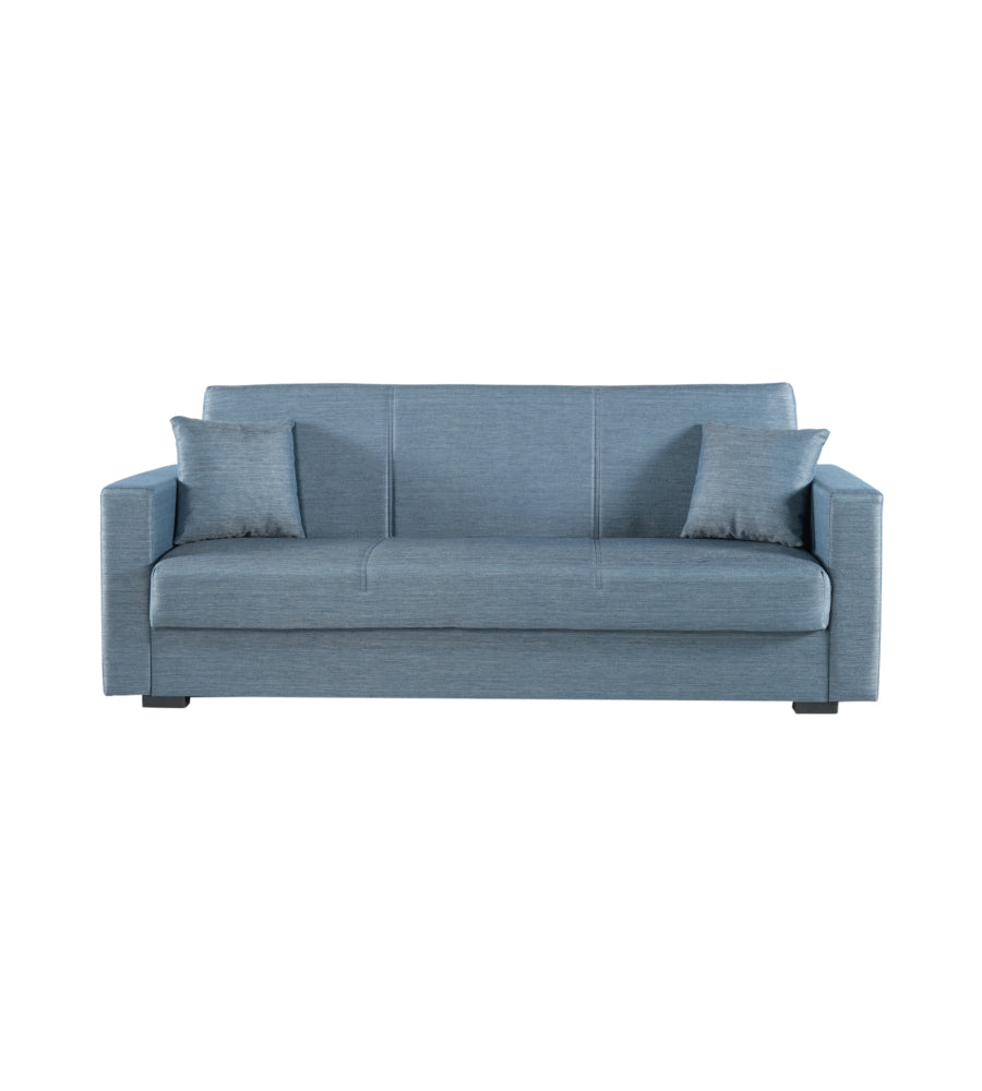 DIVANO LETTO "AFRODITE" 3 POSTI GRIGIO-BLU, 212X80X87 CM