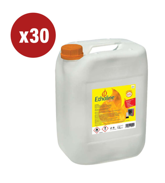 BIOETANOLO LIQUIDO ETHALINE 30 TANICHE DA 10 LITRI - TOTALE DI 300 LITRI