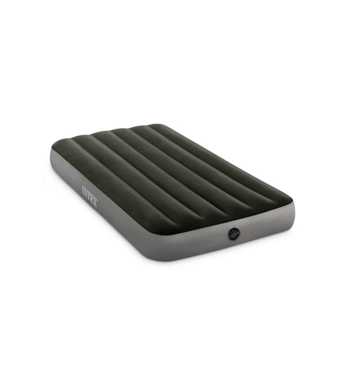 MATERASSO MATRIMONIALE GONFIABILE INTEX "AIRBED DURA-BEAM STANDARD PRESTIGE DOWNY" COLORE VERDE SCURO, 99X191X25 CM