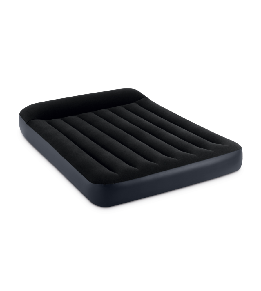 MATERASSO AD UNA PIAZZA E MEZZA GONFIABILE INTEX "AIRBED DURA-BEAM PILLOW REST CLASSIC" COLORE BLU SCURO, 137X191X25 CM