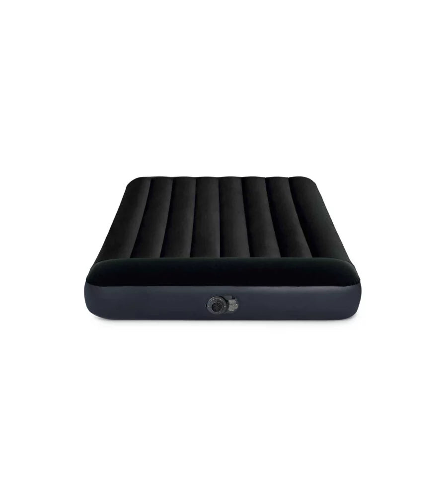 MATERASSO AD UNA PIAZZA E MEZZA AUTOGONFIANTE INTEX "AIRBED DURA-BEAM PILLOW REST CLASSIC" COLORE BLU SCURO, 137X191X25