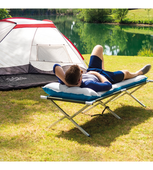 MATERASSO SINGOLO GONFIABILE INTEX "CAMPING" COLORE GRIGIO CHIARO, 67X184X17 CM