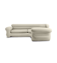 DIVANO GONFIABILE ANGOLARE INTEX COLORE BEIGE CON BRACCIOLI, 257X203X76 CM