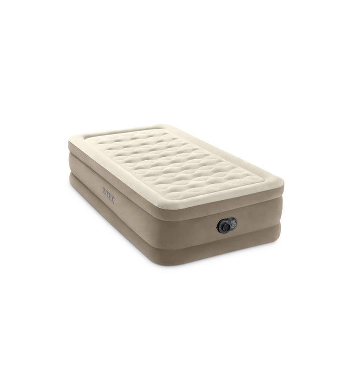 MATERASSO SINGOLO AUTOGONFIANTE INTEX "DURA-BEAM PILLOW ULTRA PUSH" COLORE BEIGE CON POMPA INCLUSA, 99X191X46 CM