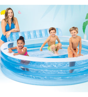 PISCINA GONFIABILE OVALE PER BAMBINI INTEX "FAMILY LOUNGE" 229X218X79 CM