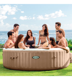 PISCINA IDROMASSAGGIO GONFIABILE ROTONDA INTEX "BUBBLE MASSAGE" 8 PERSONE 236X236X71CM