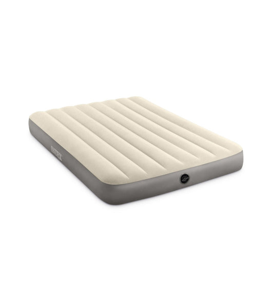 MATERASSO PIAZZA E MEZZA GONFIABILE INTEX "AIRBED DURA-BEAM SINGLE-HIGH" CREMA 137X191X25 CM