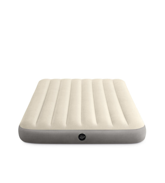 MATERASSO PIAZZA E MEZZA GONFIABILE INTEX "AIRBED DURA-BEAM SINGLE-HIGH" CREMA 137X191X25 CM