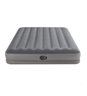 MATERASSO MATRIMONIALE GONFIABILE INTEX "AIRBED DURA-BEAM PRESTIGE MID-RISE" CON POMPA USB INCORPORATA GRIGIO 152X203X30 CM