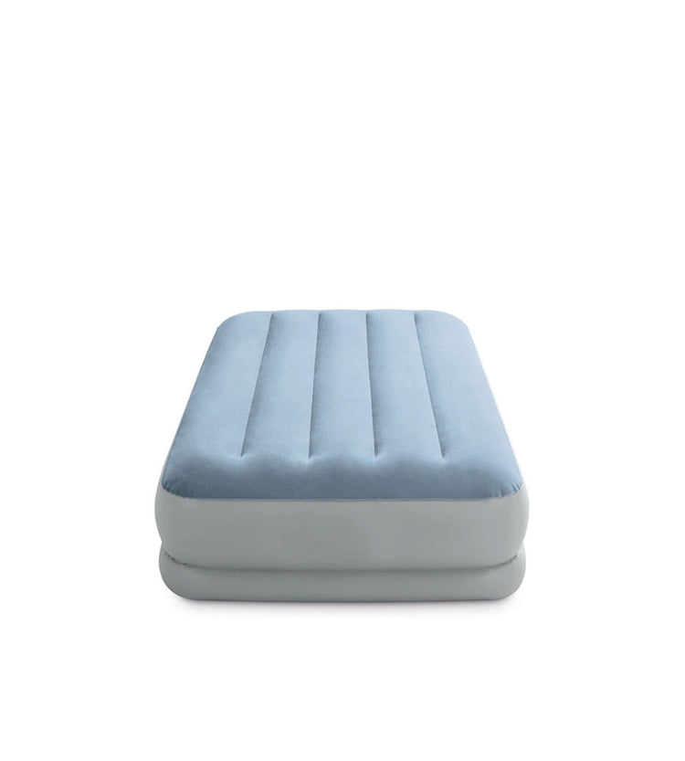 MATERASSO SINGOLO AUTOGONFIANTE INTEX "AIRBED DURA-BEAM MID-RISE COMFORT" AZZURRO CON POMPA USB INCORPORATA 99X191X36 CM